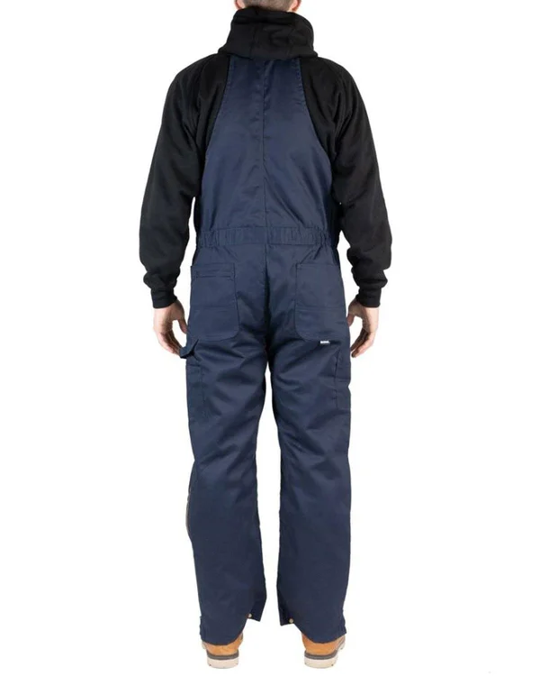 Berne Men's Deluxe Twill Insulated Bib Overall Navy, L/Short