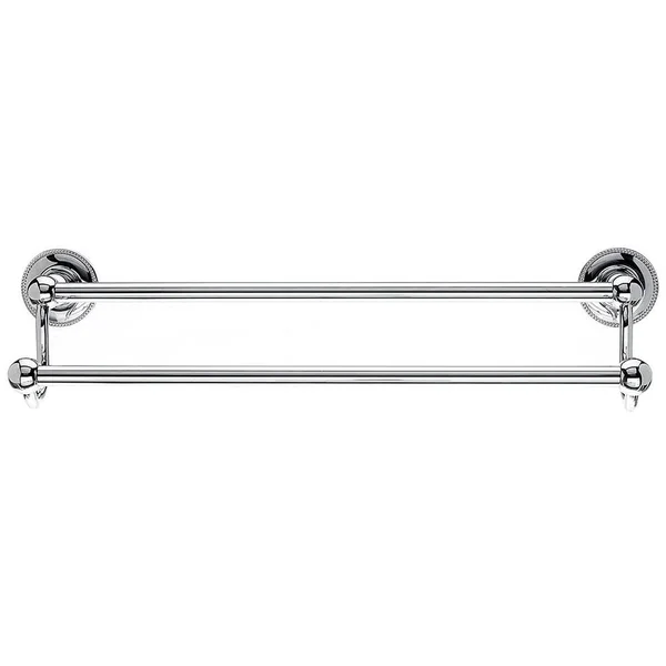 Top Knobs ED11PCB Edwardian Bath 30x22 Double Towel Bar - Polished Chrome - Hex Backplate