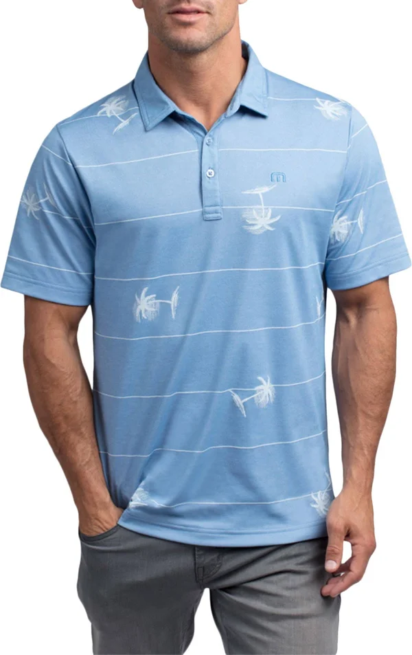 TravisMathew Baumen Around Polo Heather Blue, S
