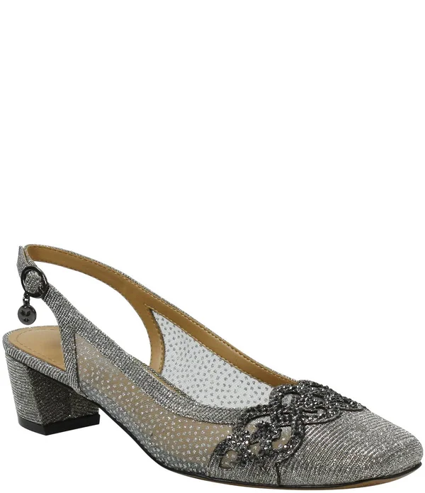 J. Renee Faleece Women's Shoes Pewter Glitter : 12 W