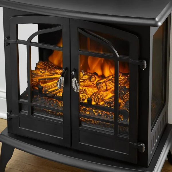 Legacy 1 - 000 Sq. ft. Panoramic Infrared Electric Stove in Black