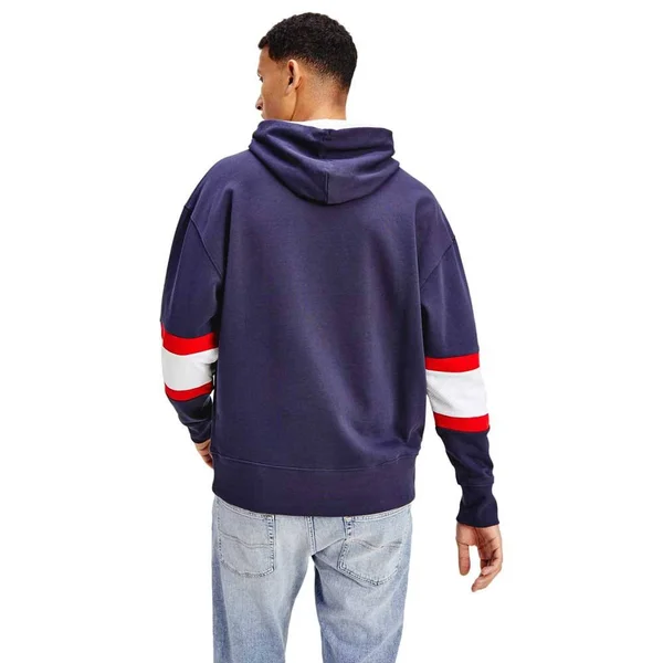 Tommy Jeans Rugby Stripe Contrast Lining Hoodie Twilight Navy/Multi