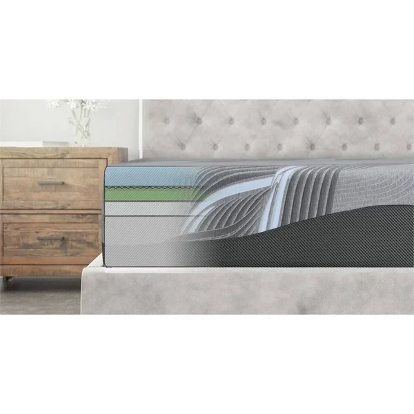 Wallace & Bay Cielo 14 in. Cooling Gel Memory Foam Mattress - Size: Full, Gray
