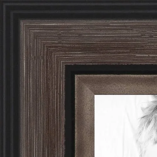 ArtToFrames 8x10 inch Diploma Frame - Framed in Grey and Black Frame with Black and Gold Mats - Comes with Regular Glass and Easy