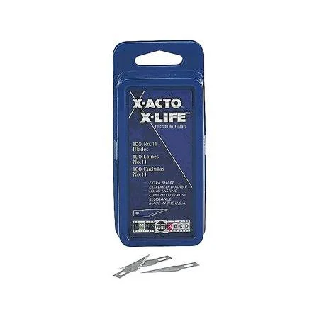 X-Acto X-Life #11 Blades, Gray, 100/Pack (X611)