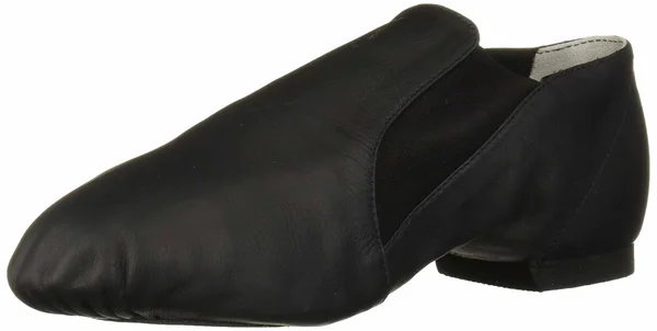 Bloch Elasta Bootie Slip on Jazz Shoes - Black
