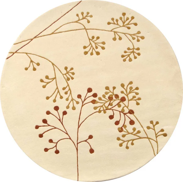 Safavieh Soho Rug SOH305B Ivory - Orange, 8& x 8& Round