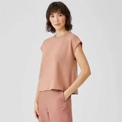 Eileen Fisher Women's Boxy Crewneck T-Shirt - Light Teracotta - Size Xs