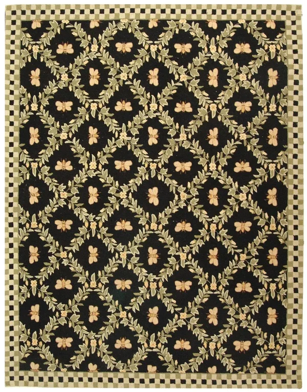 Safavieh Chelsea HK55B 5&6x22 x 5&6x22 Round Black Area Rug