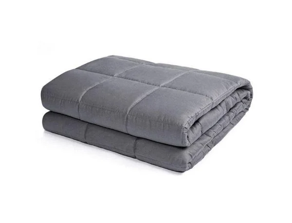 Giantex 15 lbs Weighted Blankets Full /Queen Size 100% Cotton w/ Glass Beads Dark Grey