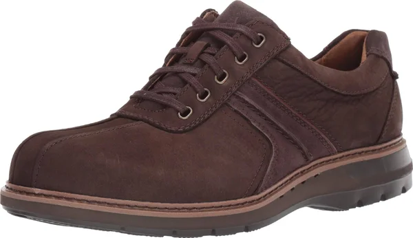 Clarks Men's Un Ramble Go Oxford Brown Nubuck 8