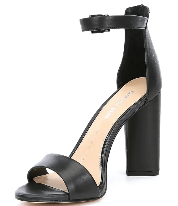 Gianni Bini Joenah Two Piece Ankle Strap Block Heel Dress Sandals, Womens, 9.5M, Spanish Sand - Dillard&s Exclusive
