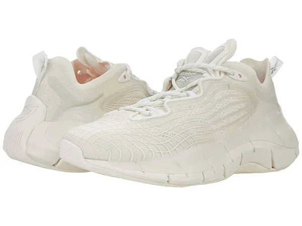 Reebok Zig Kinetica II White/Grey Women's Running Shoes, Size: 9.5
