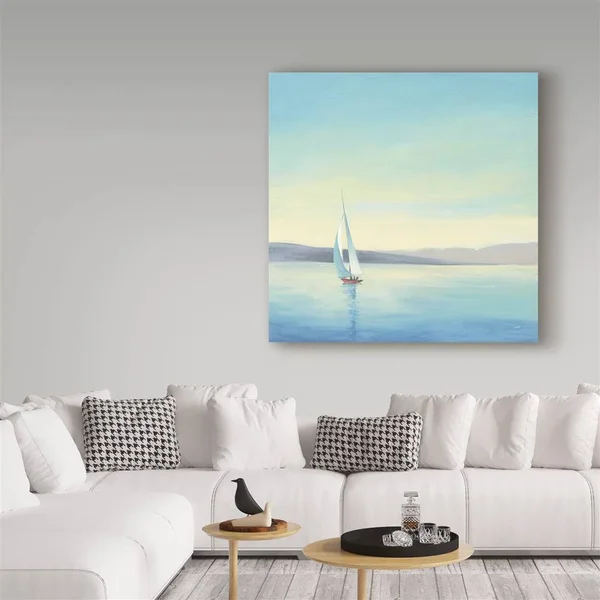 Trademark Art Heading Home Sailboat' Gallery Wrapped Canvas Art