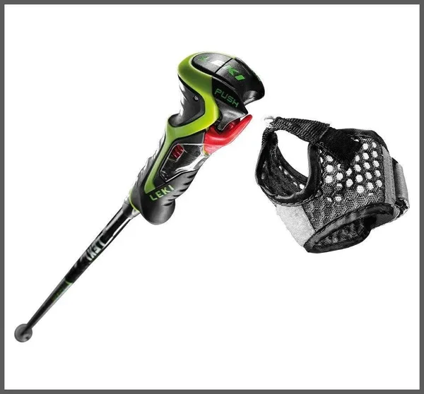 Leki Airfoil 3D Ski Poles Black Green - 125cm 50in