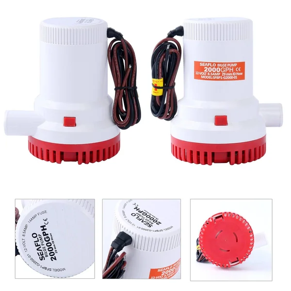Seaflo 2000 GPH 12V Boat Marine Plumbing Electric Bilge Pumps