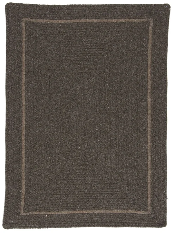 5' Cedar Brown and Neutral Brown Reversible Square Area Rug