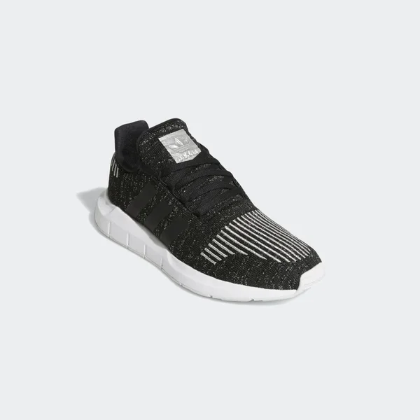 Adidas Swift Run Black/White Print Women's Shoes, Size: 7.5