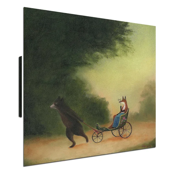 Tangletown Fine Art 18x22 x 18x22 La Passeggiata of The Lady Dowager by DD McInnes Print on Canvas