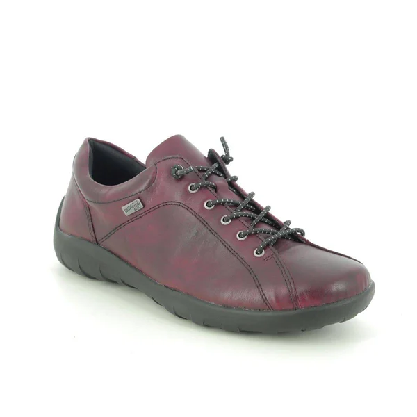 Remonte Livlite Wine Leather Womens Lacing Shoes R3515-35 in Size 37
