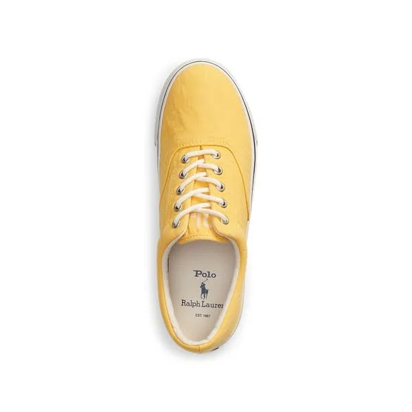 Ralph Lauren Men's Harpoon Canvas Sneaker - Size 11 in Chrome Yellow