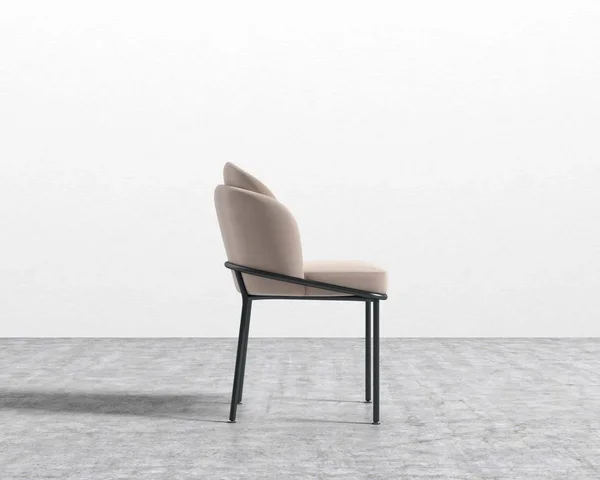 Contemporary Dining Chair - Plush Velvet - Blush - Pink - Sleek Silho