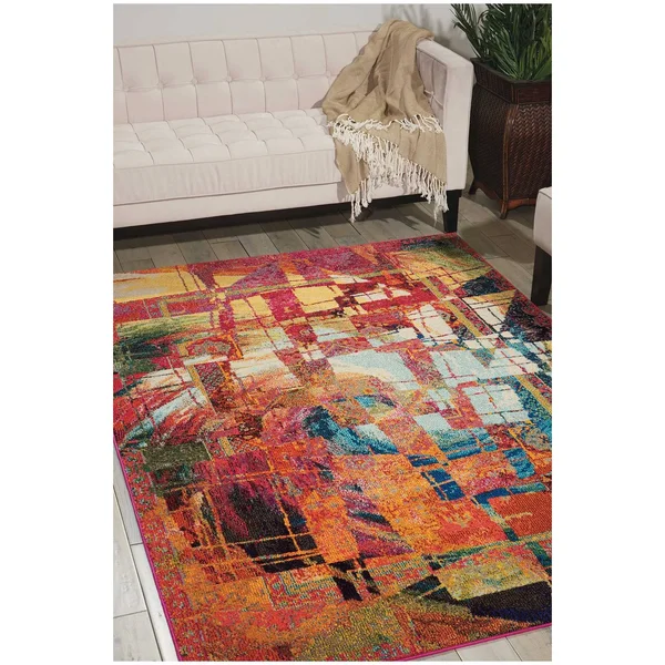 Nourison Celestial CES06 3&11x22 x 5&11x22 Stained Glass Area Rug