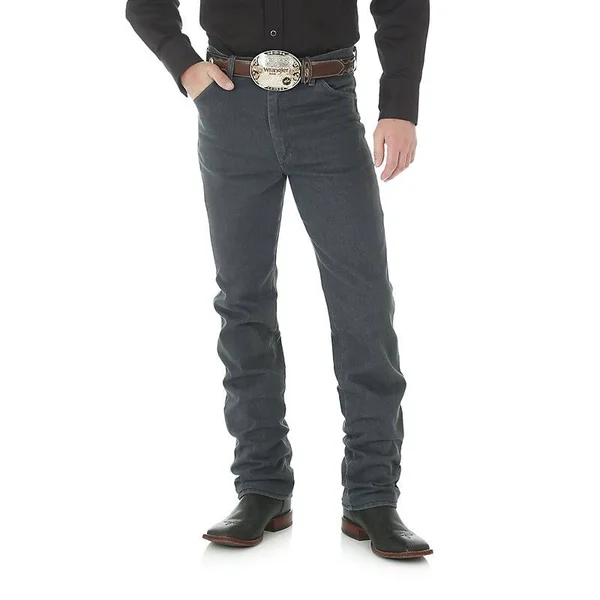 Wrangler Men's Cowboy Cut Slim Fit Charcoal Gray, 27x32