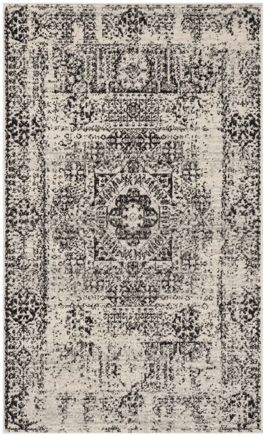 Safavieh Evoke EVK260T 6&7x22 x 9&0x22 Ivory, Black Area Rug