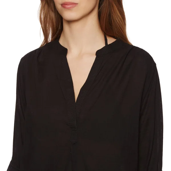 Seafolly Boyfriend Beach Shirt, Black, Women's, M