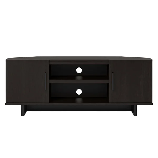 A Design Studio Fleur Corner TV Stand for TVs Up to 50x22 - Brown