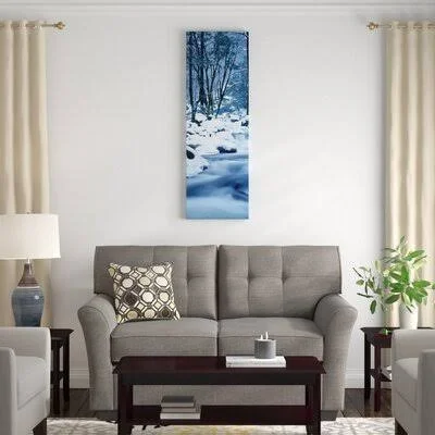 'Creek Flowing Through Forest in Winter, Yosemite National Park, California, USA' Photographic Print on Canvas East Urban Home S