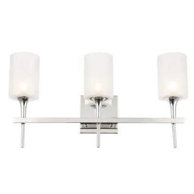 Shults Opal Cylinder Glass 3-Light Vanity Light Ebern Designs