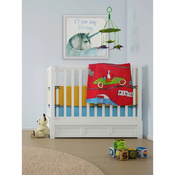 Marmont Hill Blue Unicorn Dreams II Framed Wall Art, Size: 32 x 32