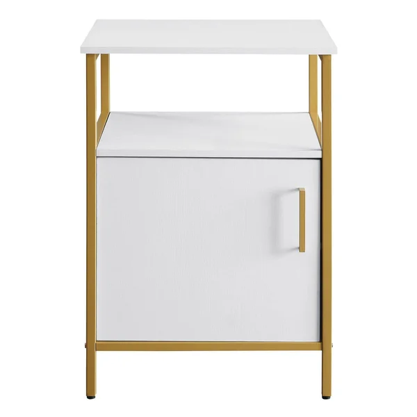 Osp Home Furnishings Modern Life-White-Utility Table-Printer Stand with Storage