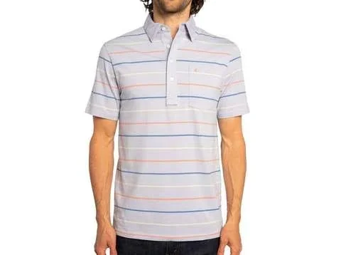 Top-shelf Players Shirt, Canal Stripe, Blue, Size: S