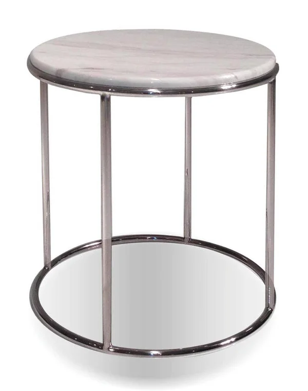 Mobital Elysee White Marble End Table
