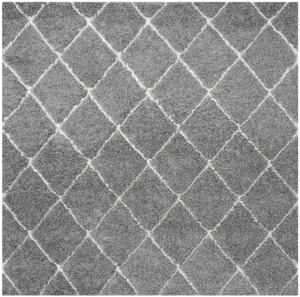 Safavieh Moroccan Shag MSG343B 7& Square Grey - Ivory Rug