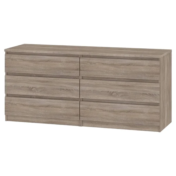 Tvilum Scottsdale 6 Drawer Double Dresser, Truffle
