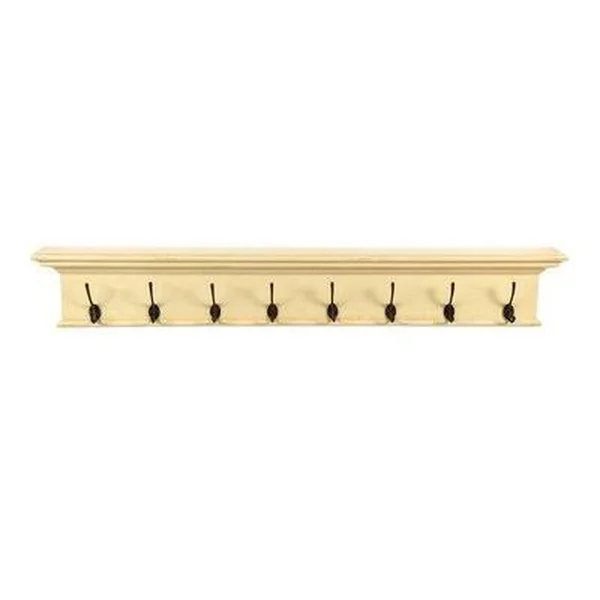 Wall Mounted Coat Rack Color: Yellow Brown Antique
