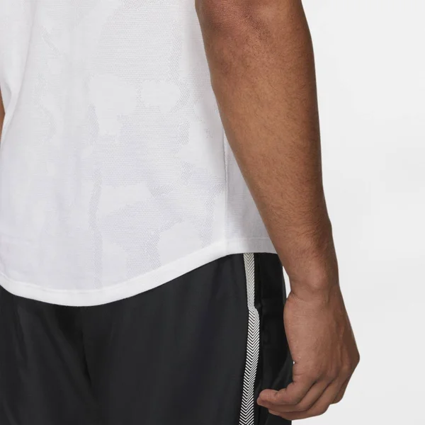 Nike NikeCourt Dry Challenger Top Short Sleeve White/Black, Men's, Size: Small