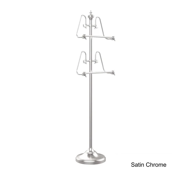 Allied Brass TS-6 Free Standing Towel Stand, Satin Brass