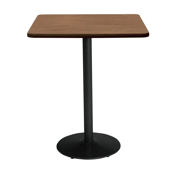 KFI Mode 42x22 Square Top Breakroom Table Cherry Round Black Base Bistro Height