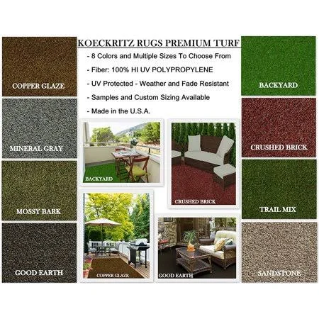 3'x14' Good Earth -Artificial Turf Grass Indoor Outdoor Area Rug Carpet Runners with A Premium Fabric Finished Edges, Size: 3' x
