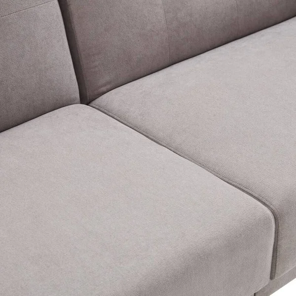 Modern Linen Convertible Folding Futon Sofa Bed for Apartment, Dorm - Grey